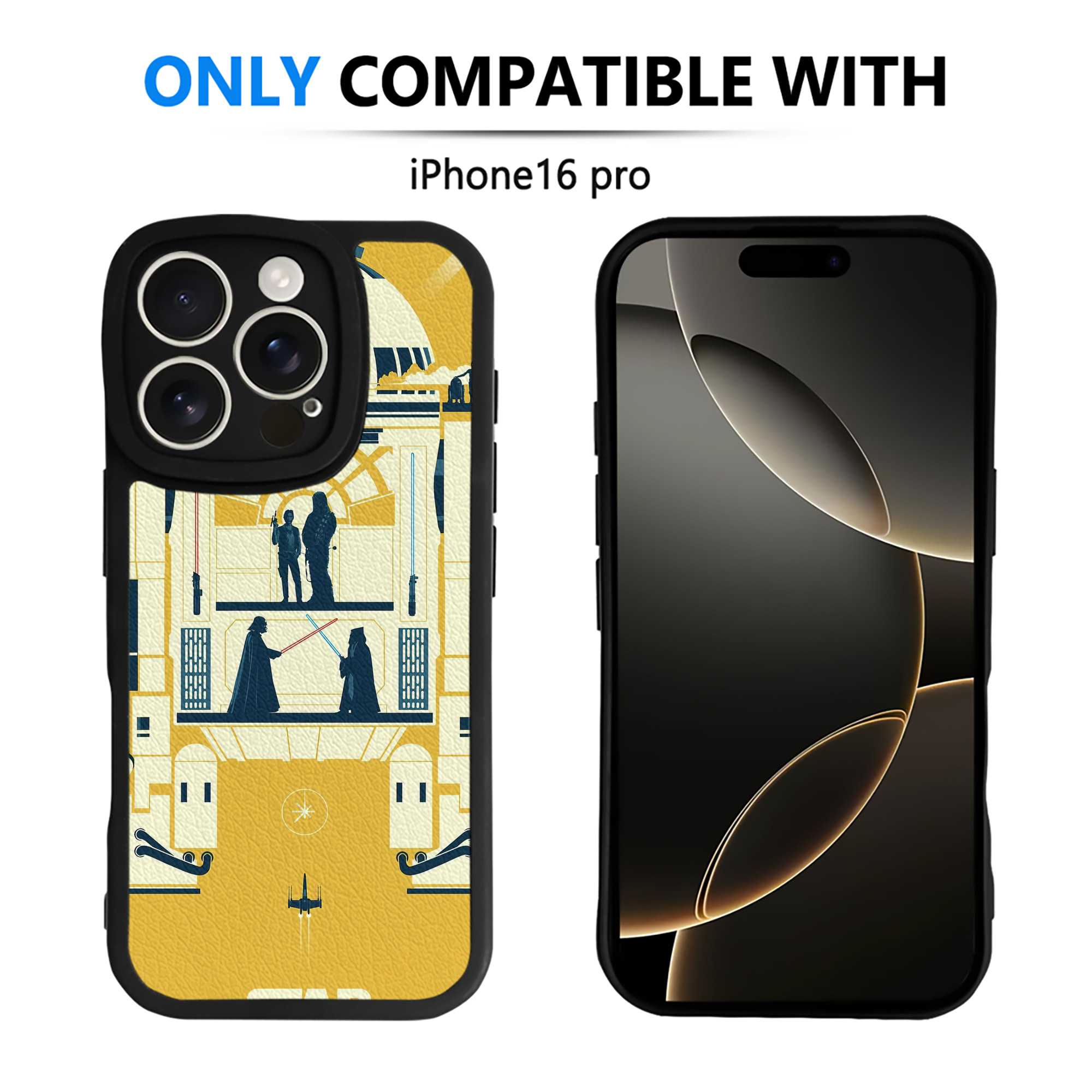 （画像用） スター・ウォーズ Star Wars 【iPhone 16シリーズ対応】シリコンスマホケース（レザー調） 材質：シリコン